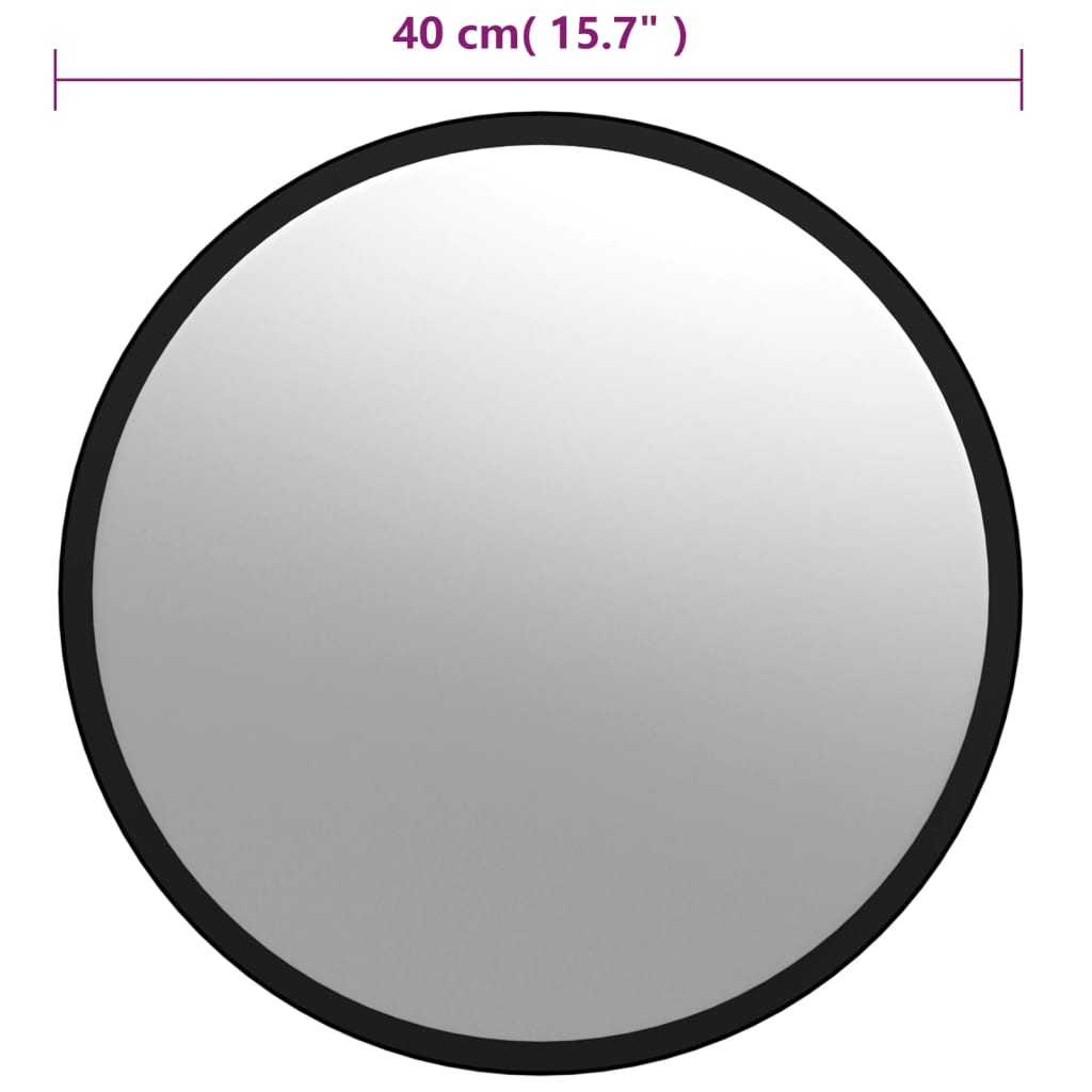 Indoor Convex Traffic Mirror Black Ø40 Cm Acrylic