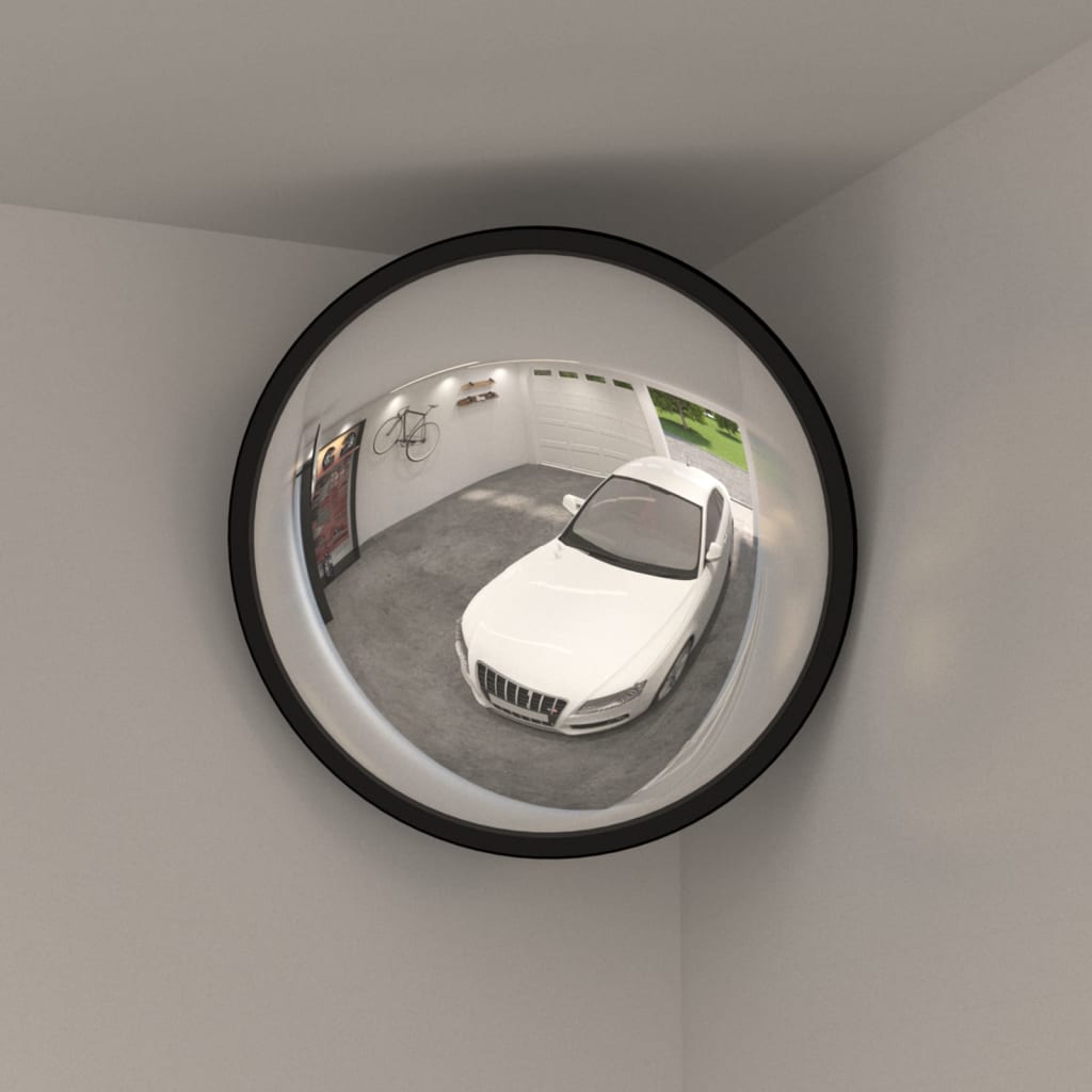 Indoor Convex Traffic Mirror Black Ø40 Cm Acrylic