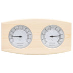 2 in 1 Sauna Hygrothermograph and Sand Timer Set Solid Wood Pine