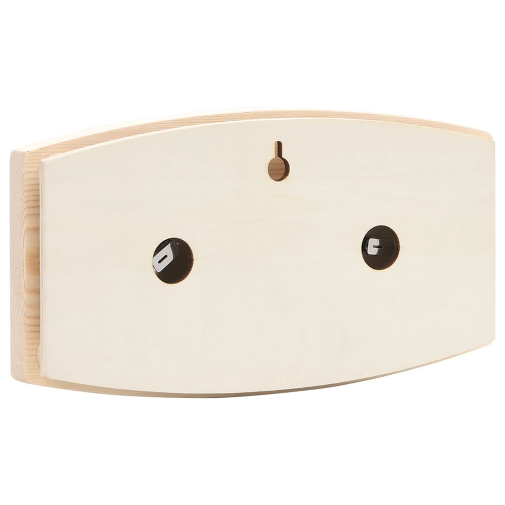 2 in 1 Sauna Hygrothermograph and Sand Timer Set Solid Wood Pine