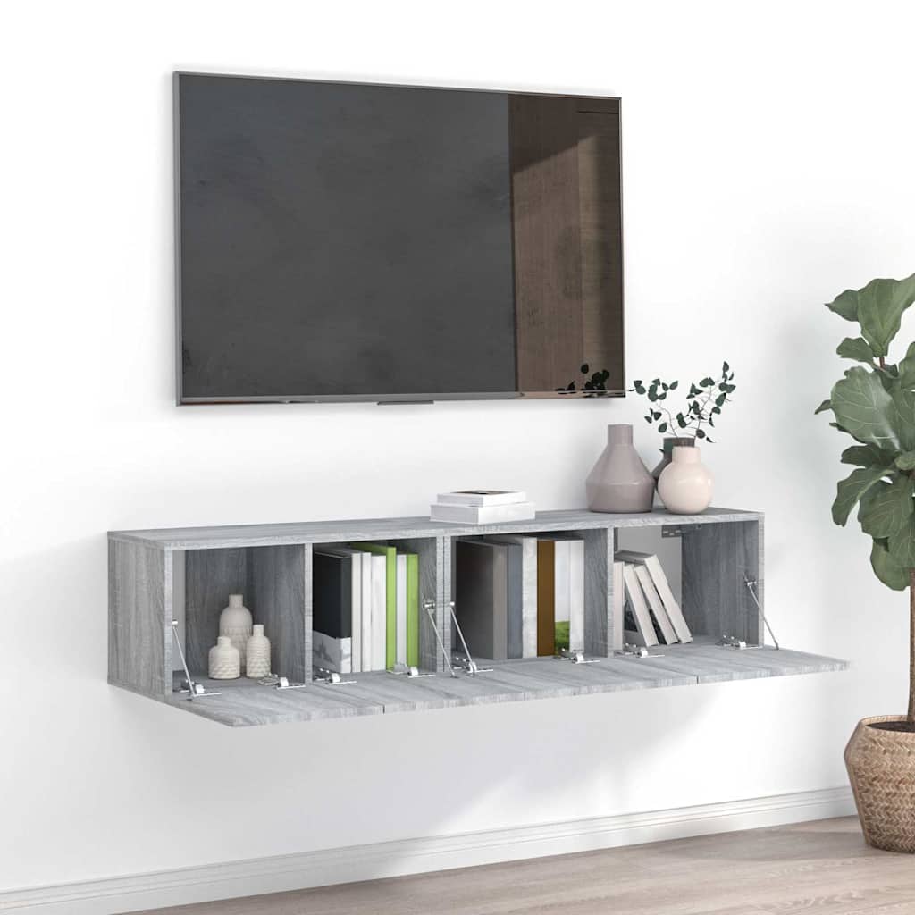 2 Piece TV Cabinet Set Grey Sonoma Engineered Wood