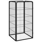 20-Panel Dog Playpen Black 50X100 Cm Powder-Coated Steel