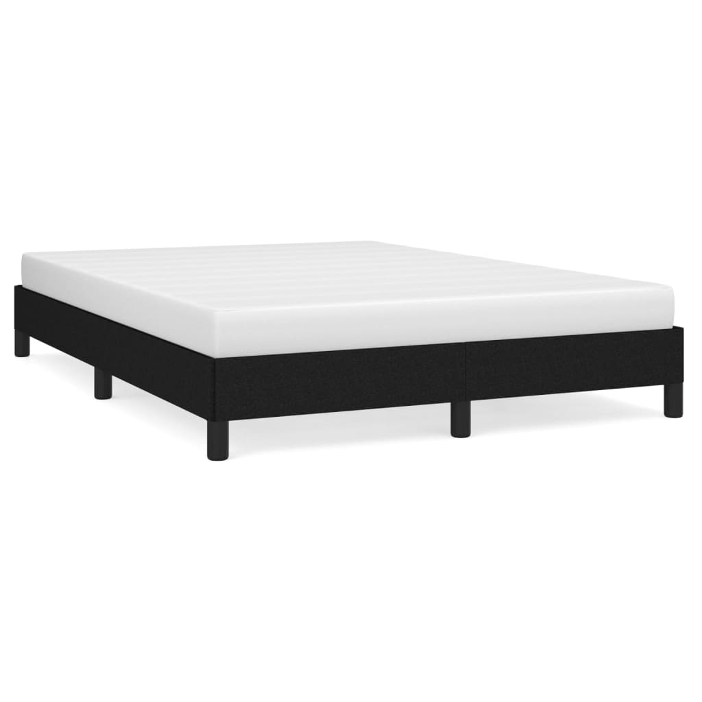 Bed Frame without Mattress Black 135x190 cm Double Double Fabric