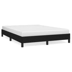 Bed Frame without Mattress Black 135x190 cm Double Double Fabric
