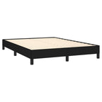 Bed Frame without Mattress Black 135x190 cm Double Double Fabric