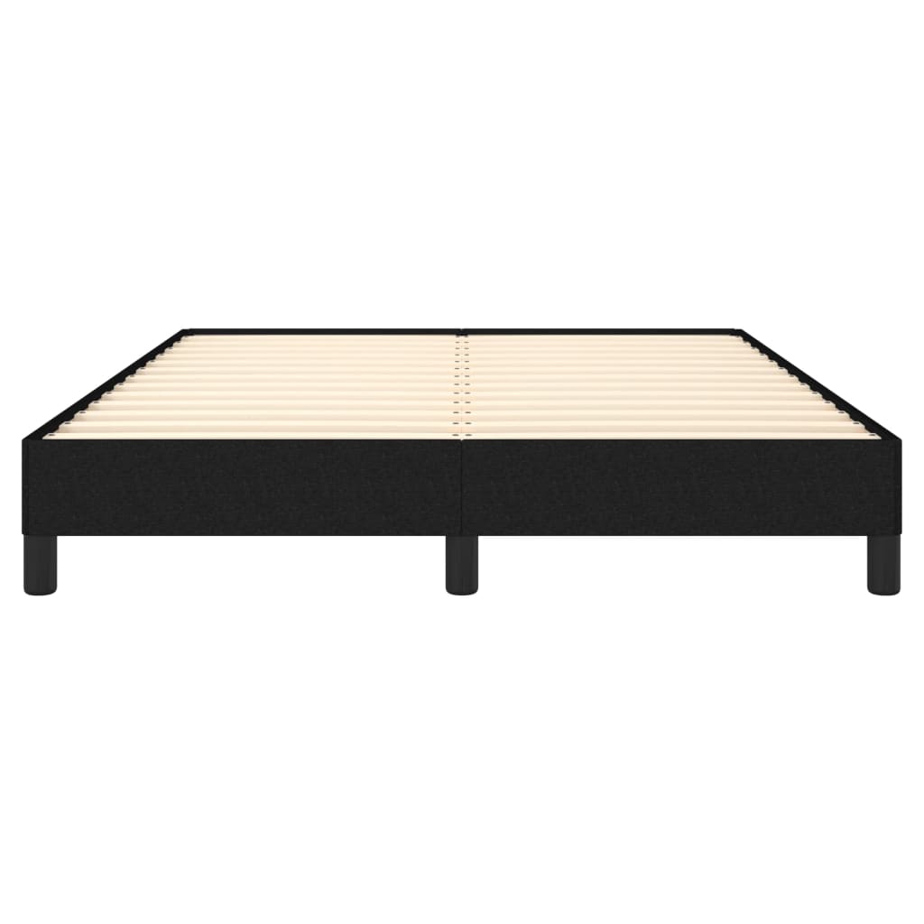 Bed Frame without Mattress Black 135x190 cm Double Double Fabric
