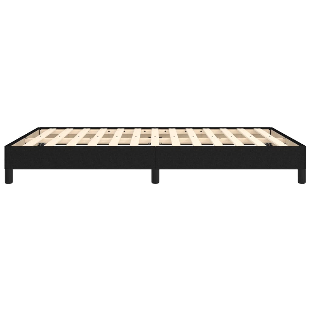 Bed Frame without Mattress Black 135x190 cm Double Double Fabric