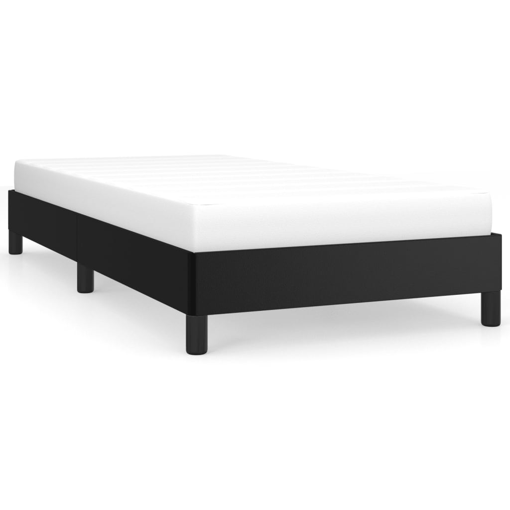 Bed Frame without Mattress Black 90x190 cm Single Single Faux Leather