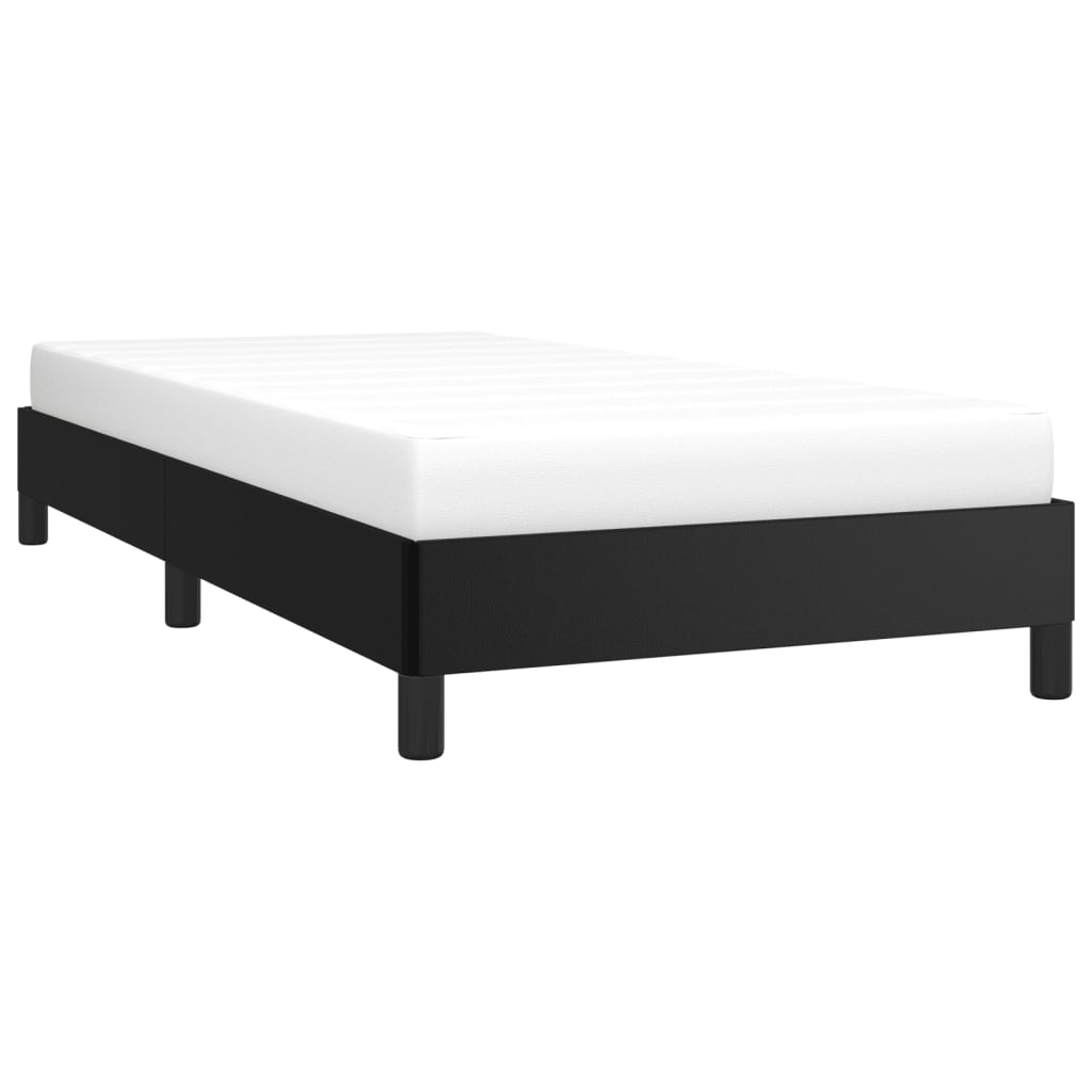 Bed Frame without Mattress Black 90x190 cm Single Single Faux Leather