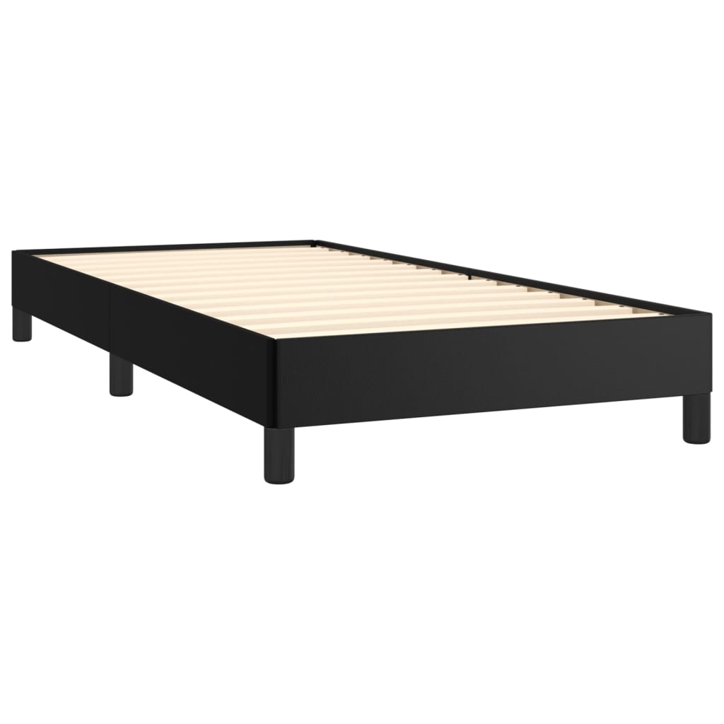 Bed Frame without Mattress Black 90x190 cm Single Single Faux Leather