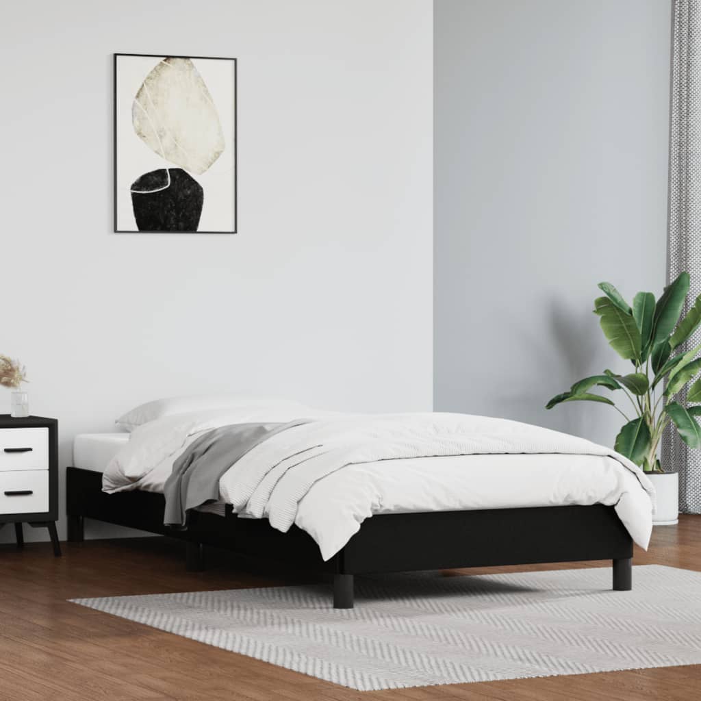 Bed Frame without Mattress Black 90x190 cm Single Single Faux Leather