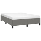Bed Frame without Mattress Dark Grey 135x190 cm Double Double Fabric