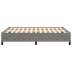 Bed Frame without Mattress Dark Grey 135x190 cm Double Double Fabric