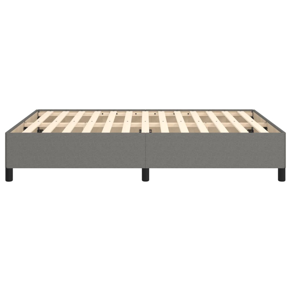 Bed Frame without Mattress Dark Grey 135x190 cm Double Double Fabric