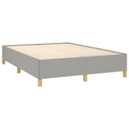 Bed Frame without Mattress Light Grey 135x190 cm Double Double Fabric