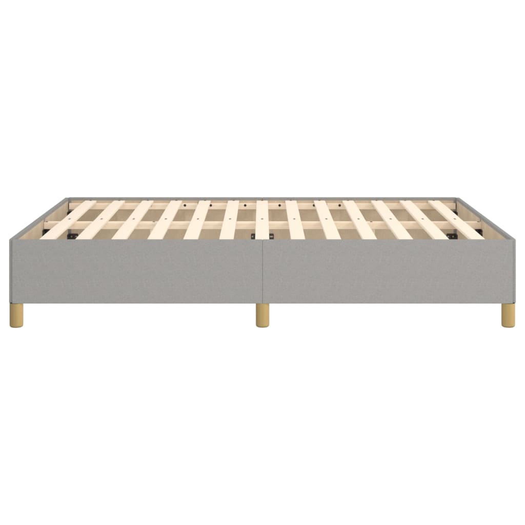Bed Frame without Mattress Light Grey 135x190 cm Double Double Fabric