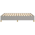 Bed Frame without Mattress Light Grey 135x190 cm Double Double Fabric