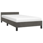 Bed Frame without Mattress Dark Grey 90x190cm Single Velvet