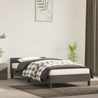 Bed Frame without Mattress Dark Grey 90x190cm Single Velvet