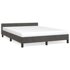 Bed Frame without Mattress Dark Grey 135x190cm Double Velvet