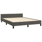 Bed Frame without Mattress Dark Grey 135x190cm Double Velvet
