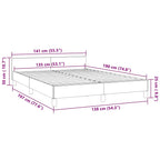 Bed Frame without Mattress Dark Grey 135x190cm Double Velvet
