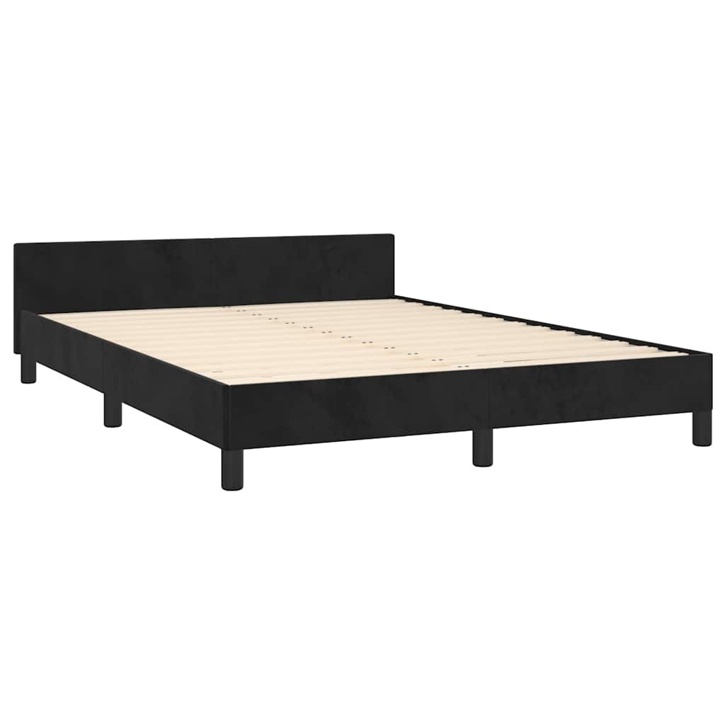 Bed Frame without Mattress Black 180x200cm Super King Velvet