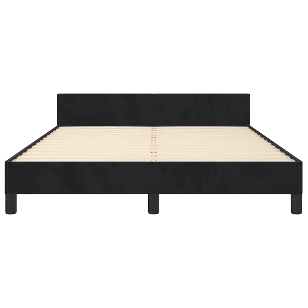 Bed Frame without Mattress Black 180x200cm Super King Velvet