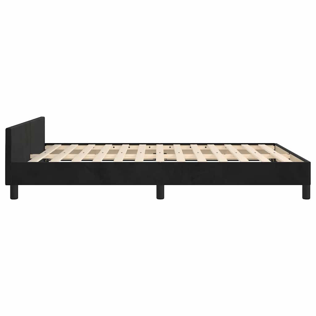 Bed Frame without Mattress Black 180x200cm Super King Velvet