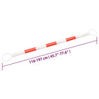 Retractable Traffic Cone Bars 10 pcs ABS 116-197 cm