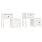 Bedside Cabinet 2 pcs White 79.5x38x65.5 cm Solid Wood Pine