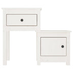 Bedside Cabinet 2 pcs White 79.5x38x65.5 cm Solid Wood Pine