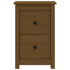 Bedside Cabinet Honey Brown 40x35x61.5 cm Solid Wood Pine