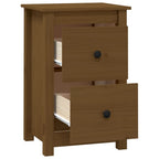Bedside Cabinet Honey Brown 40x35x61.5 cm Solid Wood Pine