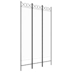 3-Panel Room Divider White 120x200 cm Fabric