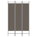 3-Panel Room Divider Anthracite 120x200 cm Fabric