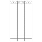 3-Panel Room Divider White 120x220 cm Fabric
