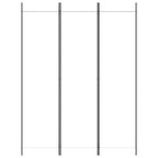 3-Panel Room Divider White 150x200 cm Fabric