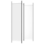 3-Panel Room Divider White 150x200 cm Fabric
