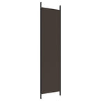 3-Panel Room Divider Brown 150x200 cm Fabric