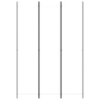 3-Panel Room Divider White 150x220 cm Fabric