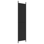 3-Panel Room Divider Black 150x220 cm Fabric