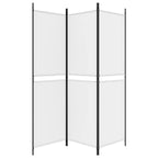 3-Panel Room Divider White 150x180 cm Fabric