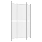 3-Panel Room Divider White 150x180 cm Fabric