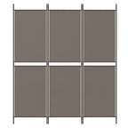 3-Panel Room Divider Anthracite 150x180 cm Fabric