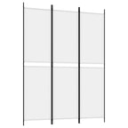 3-Panel Room Divider White 150x200 cm Fabric