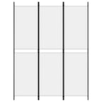 3-Panel Room Divider White 150x200 cm Fabric