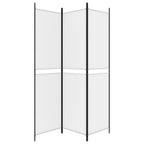 3-Panel Room Divider White 150x200 cm Fabric