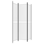 3-Panel Room Divider White 150x200 cm Fabric