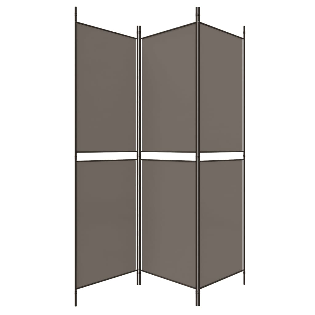 3-Panel Room Divider Anthracite 150x200 cm Fabric